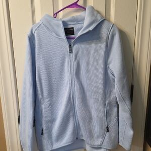 Andrew Marc Light Blue Varsity Jacket